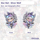 Silver Wolf Charm