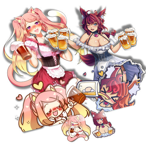 Waifus on Tap Vol. 1 Complete Sticker Set [Limited]